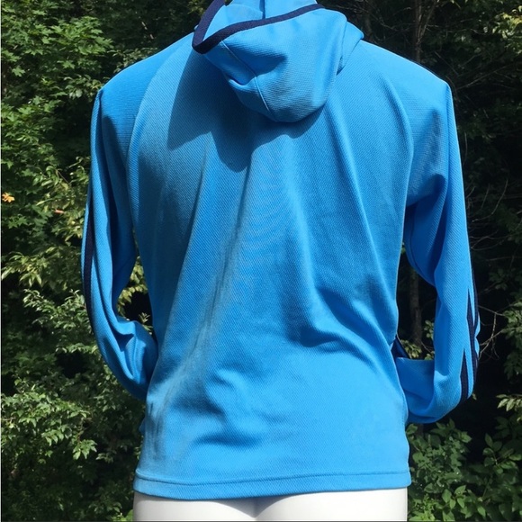 Discontinued sky blue Adidas Firebird hoodie jacket size S - Picture 8 of 9